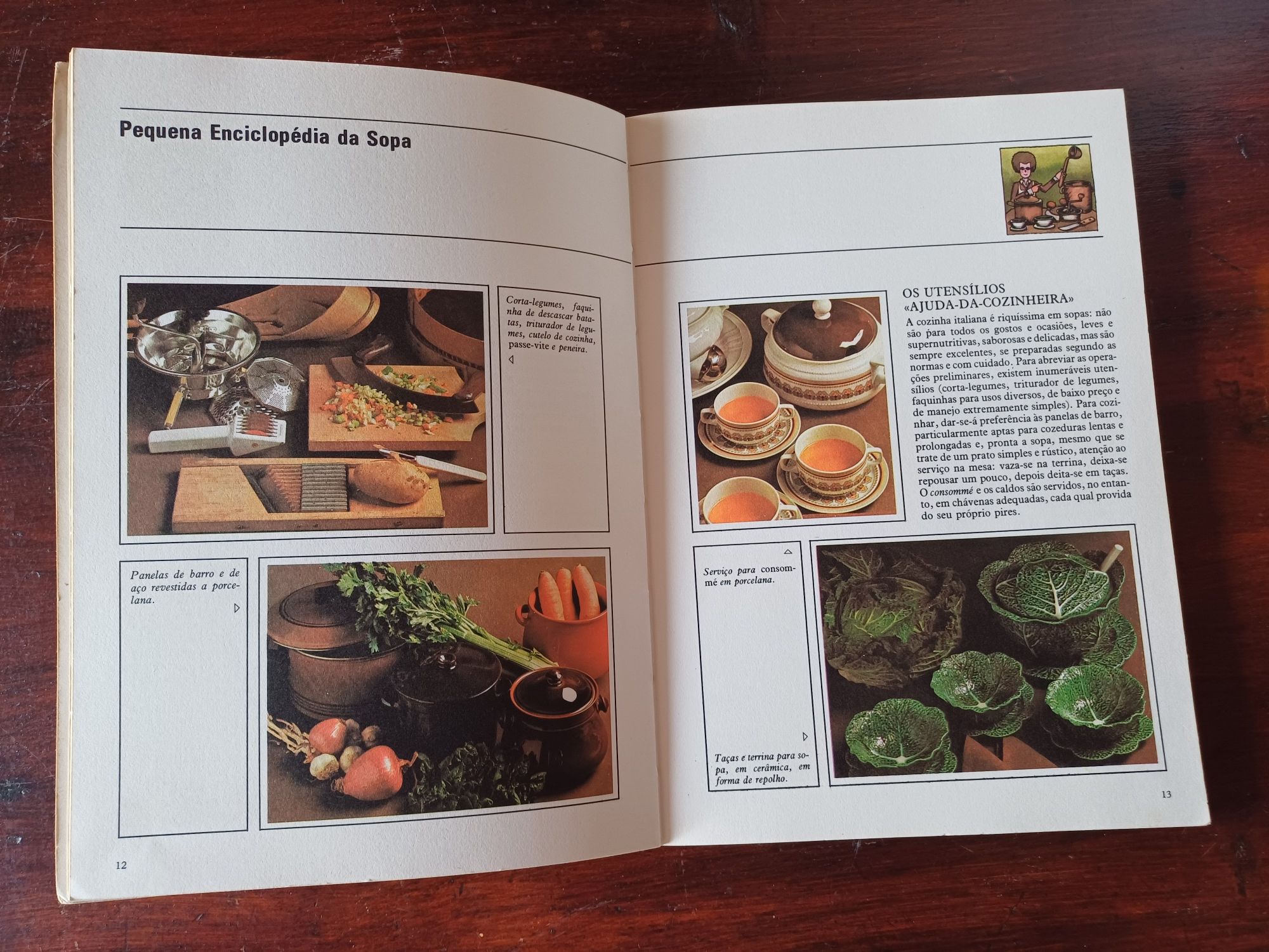 Livro de culinária "As sopas - Os triunfos da boa cozinha"