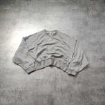 DAMSKA Bluza Krótka CropTop Szeroka Nike Bawełna szara Center Logo