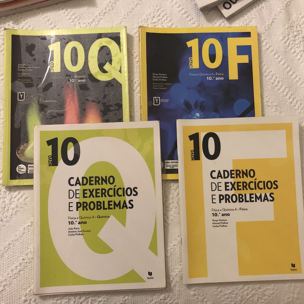 livros Física e Química Texto 10 ano + oferta livro resumos