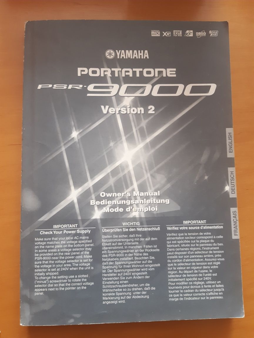 Podręcznik użytkowania keyboard Yamaha psr 9000
