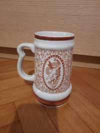 Stary kufel porcelanowy ceramika Bogucice antyki dla kolekcjonera