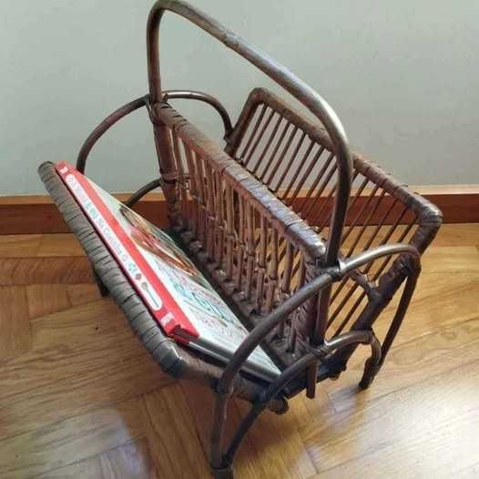Porta-revistas em verga (como novo)