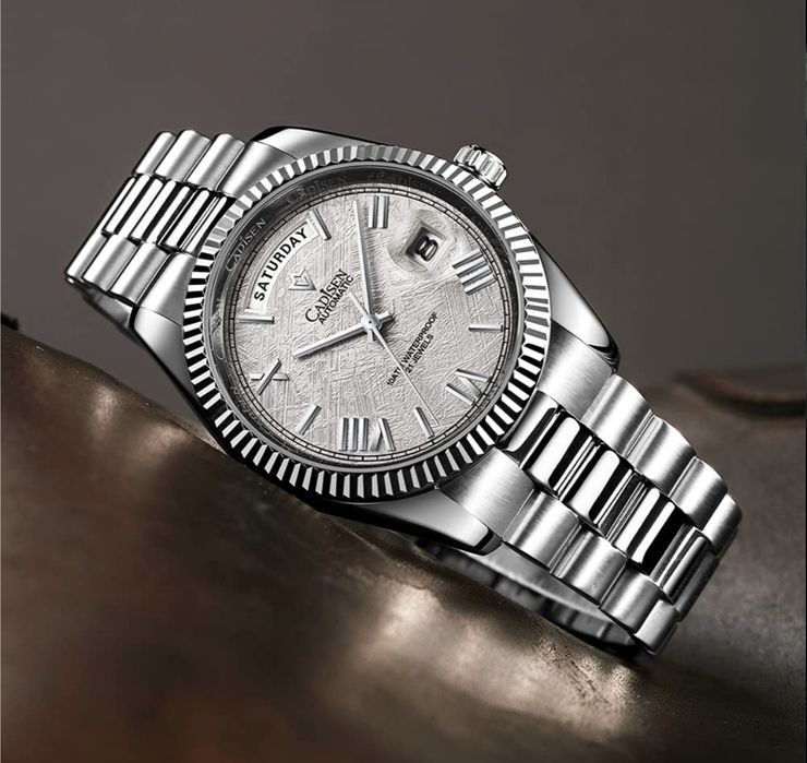 Годинник CADISEN Men's Automatic з резервом ходу Сапфірове Скло