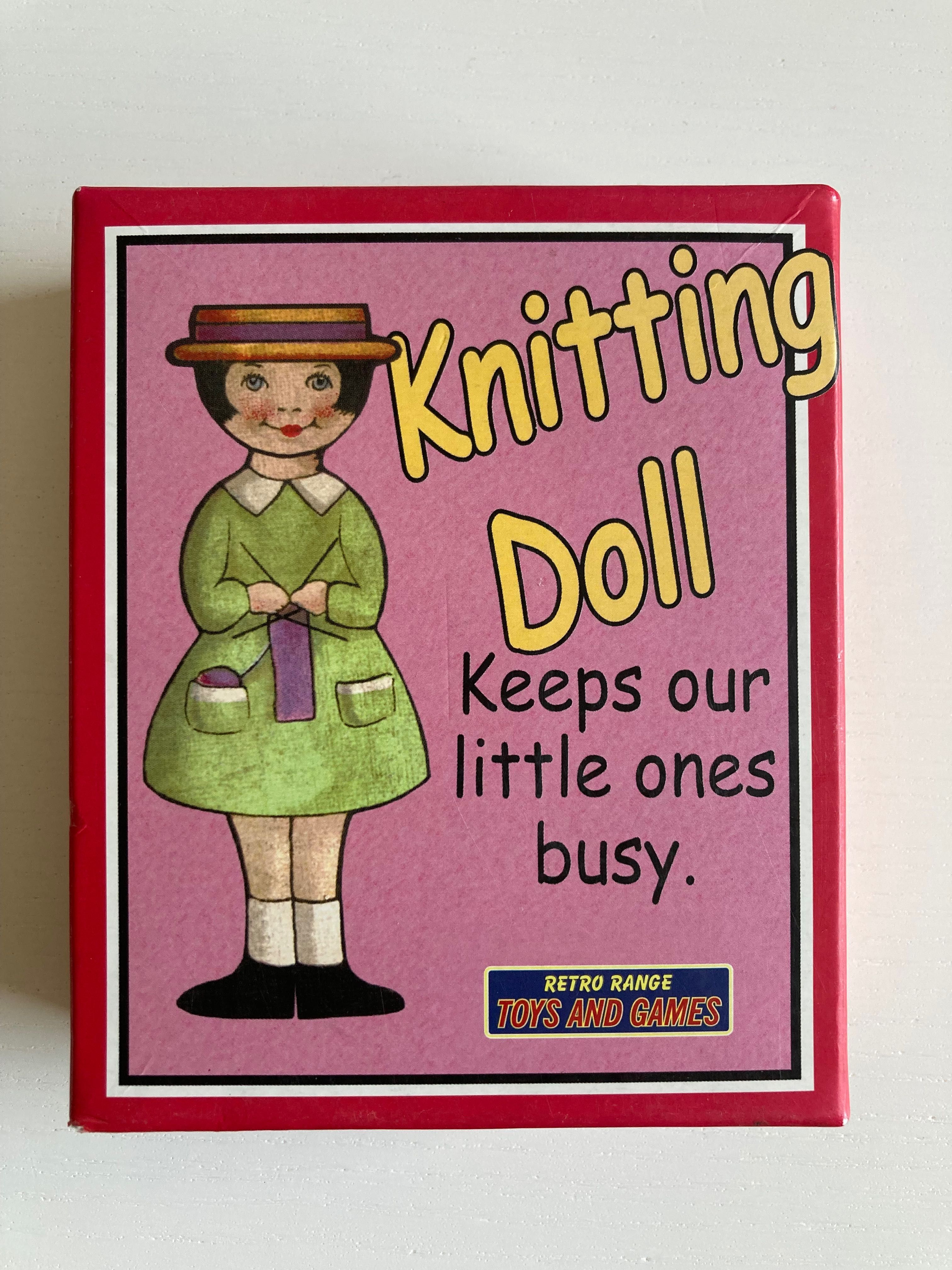 Retro toys knitting doll, zabawka przeplatanka, vinted