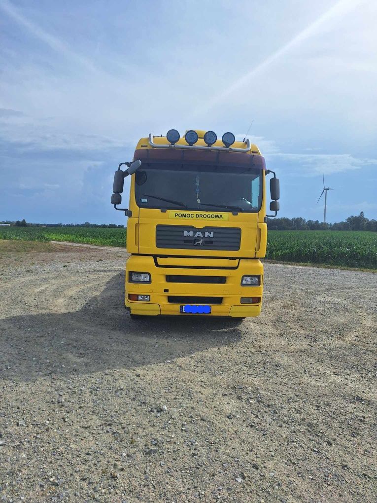 Man TGA 18.440 , laweta , pomoc drogowa , scania, daf