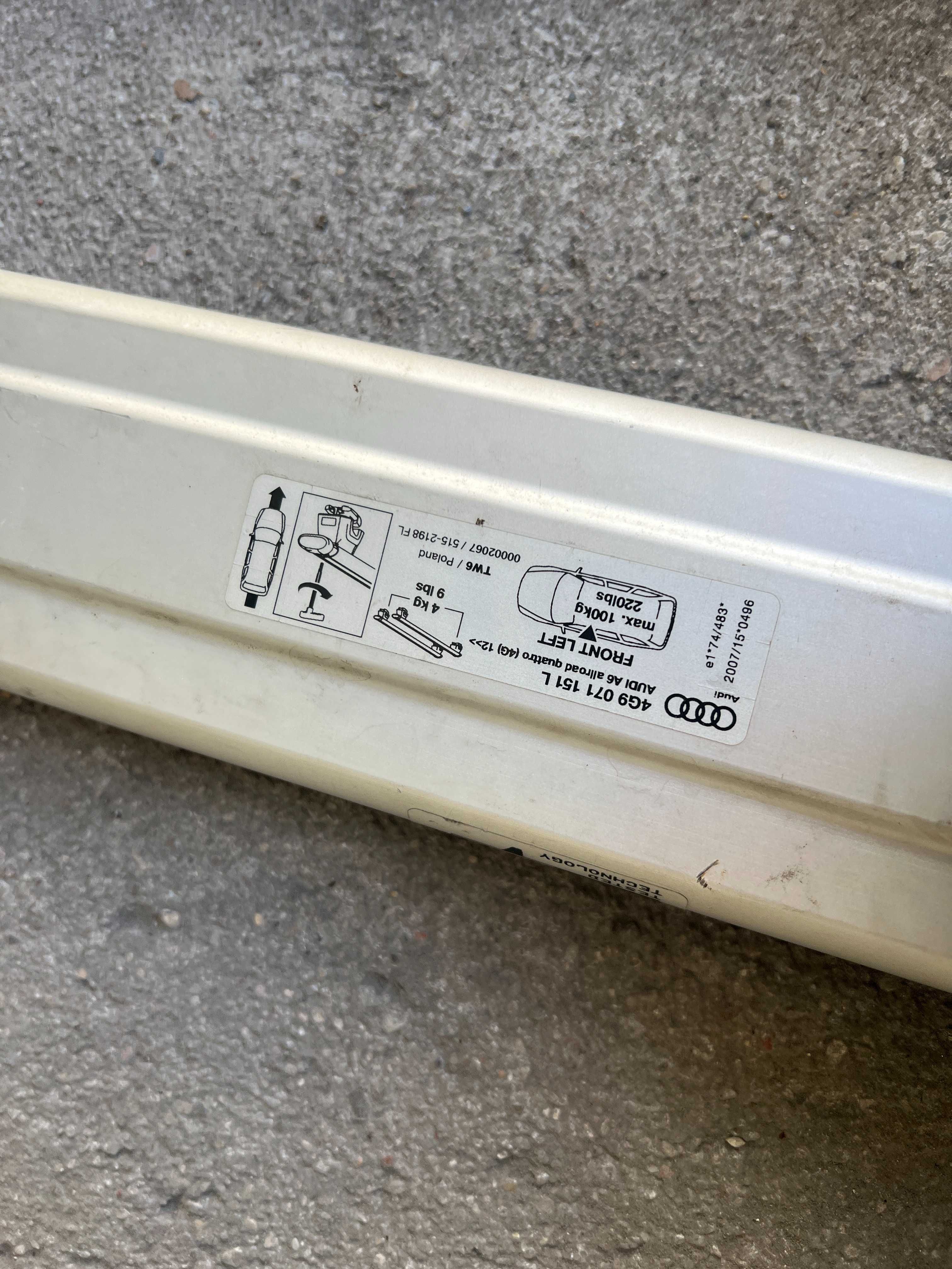 Oryginalne poprzeczki dachowe, bagażnik dachowy do Audi A6 C7 Allroad