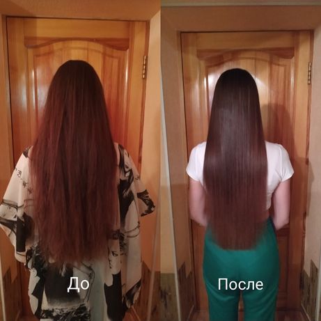 Наращивание волос кератиновое выпрямление волос
