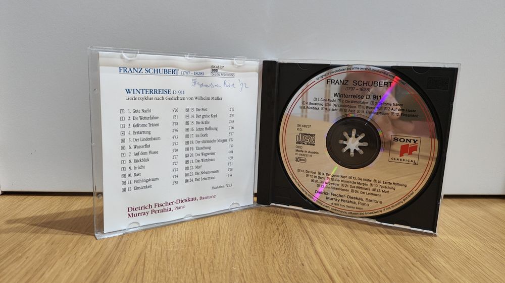 Franz Schubert Winterreise Dietrich Fischer-Dieskau Murray Perahia