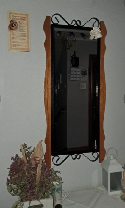 Lustro po renowacji lata 70-te wymiary 90 cm / 40 cm