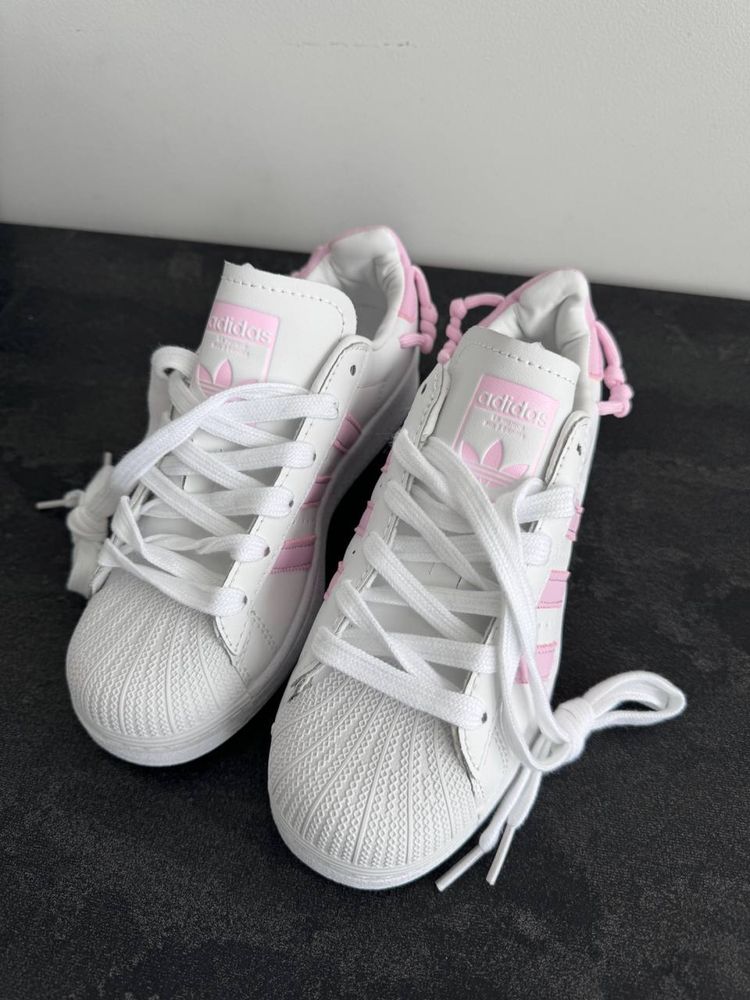Originals Adidas Superstar Knotted Rope - White Clear Pink- GZ3446