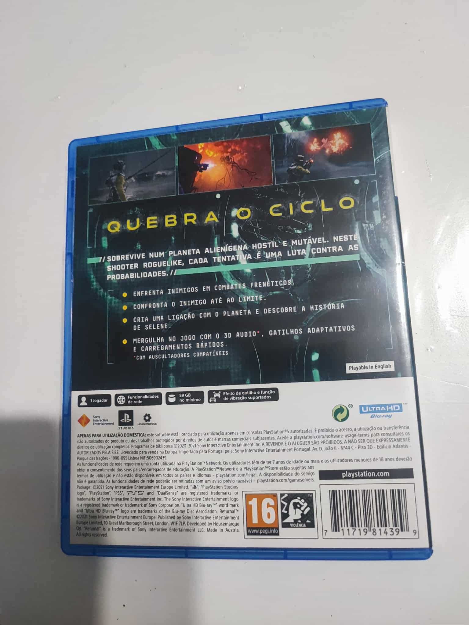 Jogo PS5 Returnal | como novo