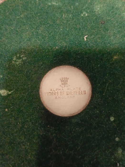 sheffield  angielska mahoniowa i platerowana podstawa pod wino