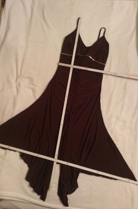 Brązowa sukienka na ramiączkach M/L