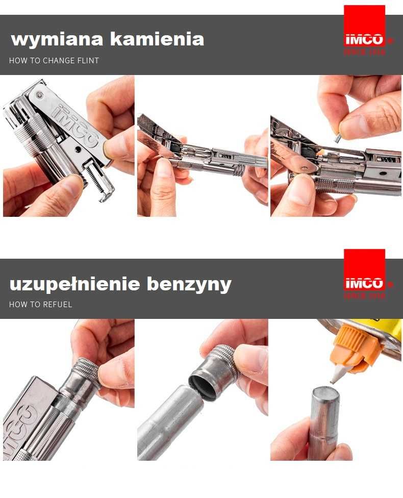 Zapalniczka benzynowa IMCO Super/Triplex Oil chrom Logo IMCO