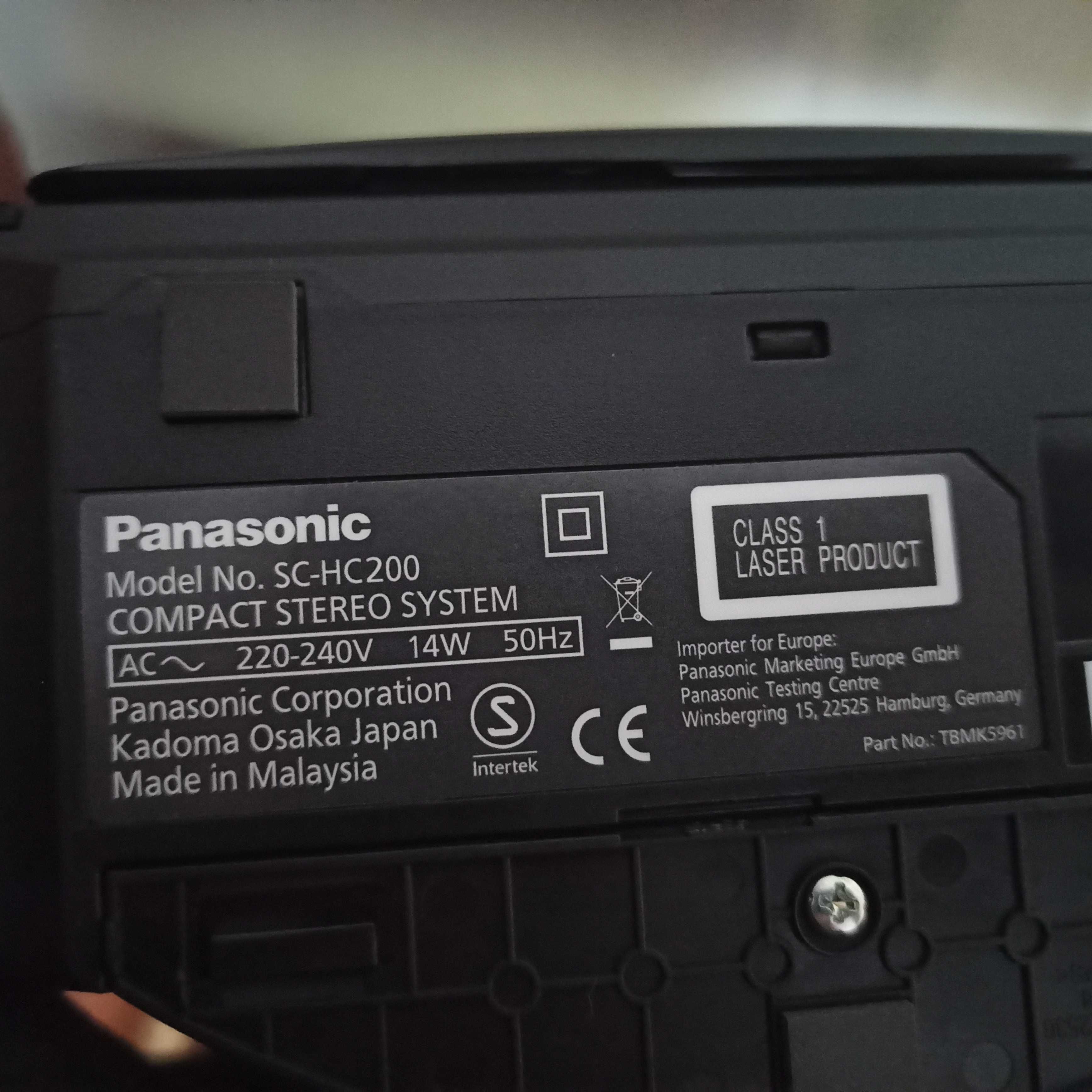 Wieża odtwarzacz CD Panasonic SC-HC200