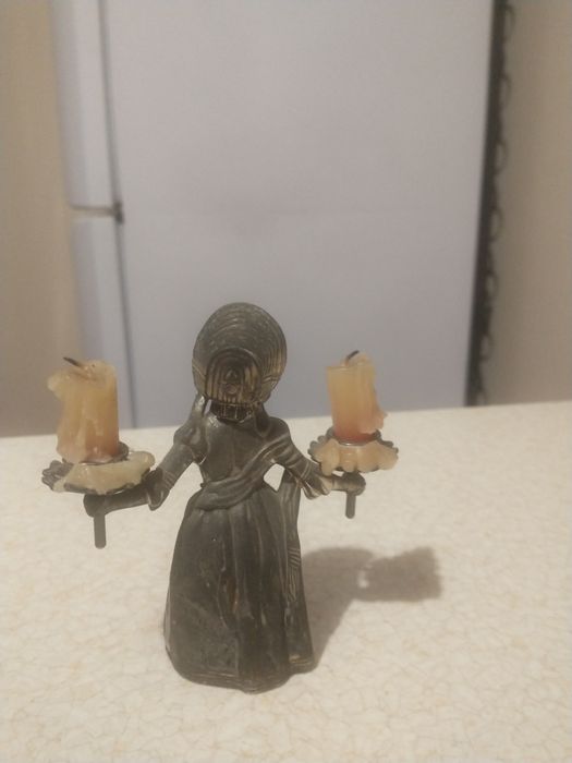 Posrebrzany świecznik 10 cm wysokość