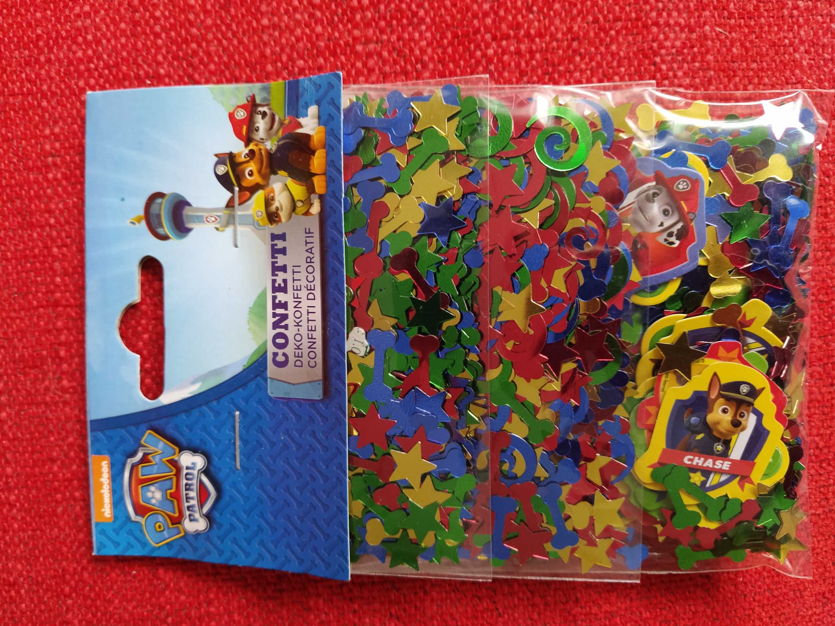 Conjunto Confetes para Decoração 3 saquetas Paw Patrol