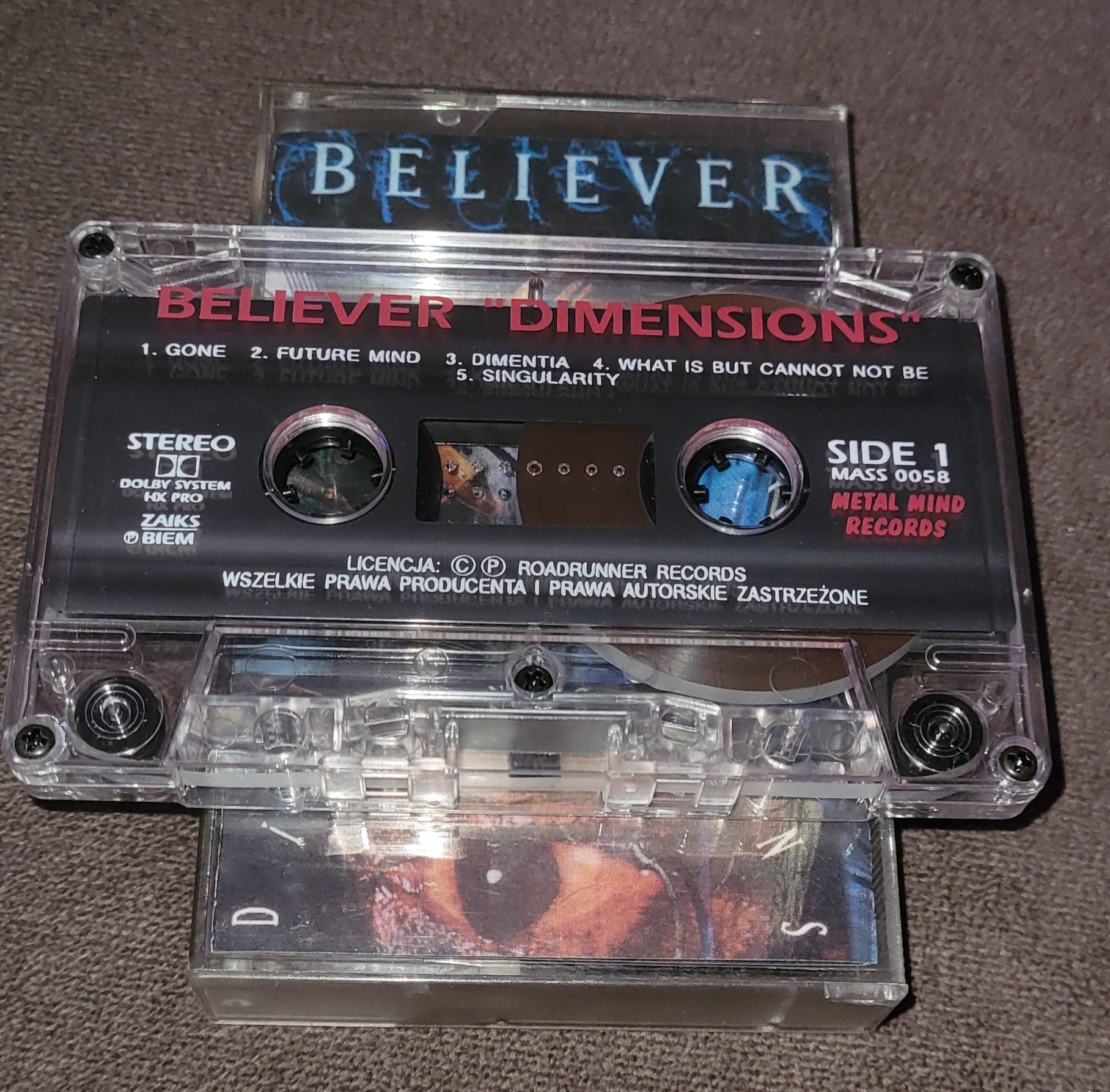Believer – Dimensions, kaseta magnetofonowa metal, trash, rock