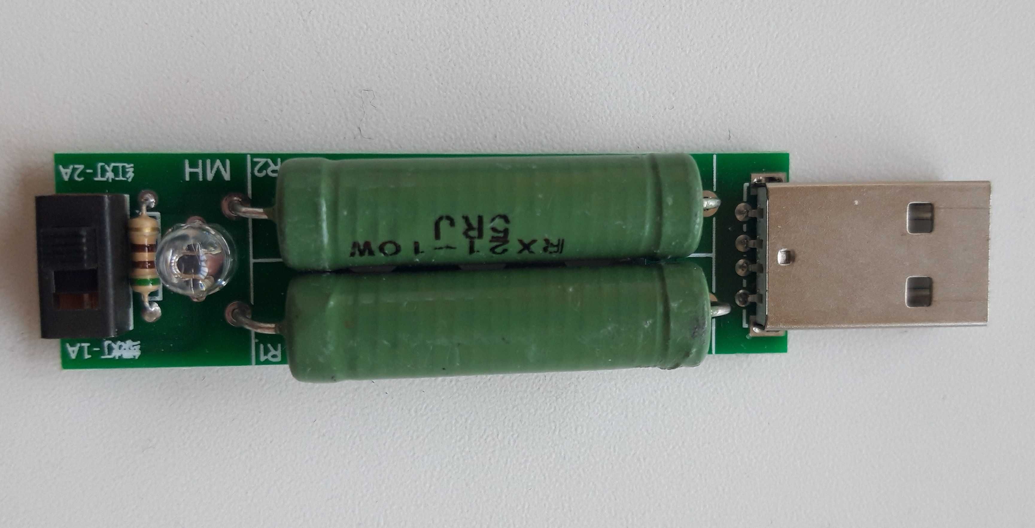 Нагрузочный резистор USB 1А/2А