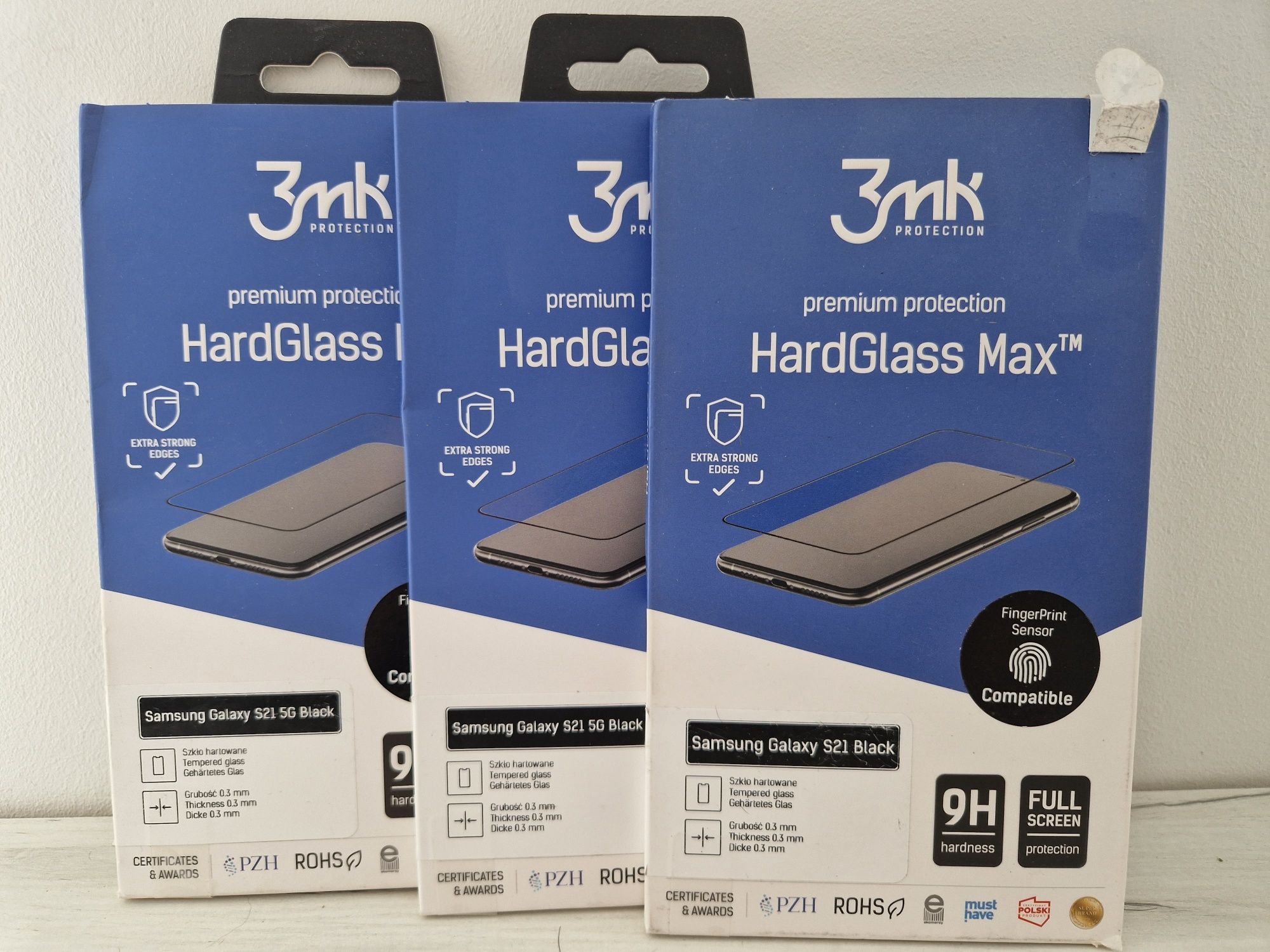 Hartowane szkło 3MK HardGlass Max do Samsung Galaxy S21