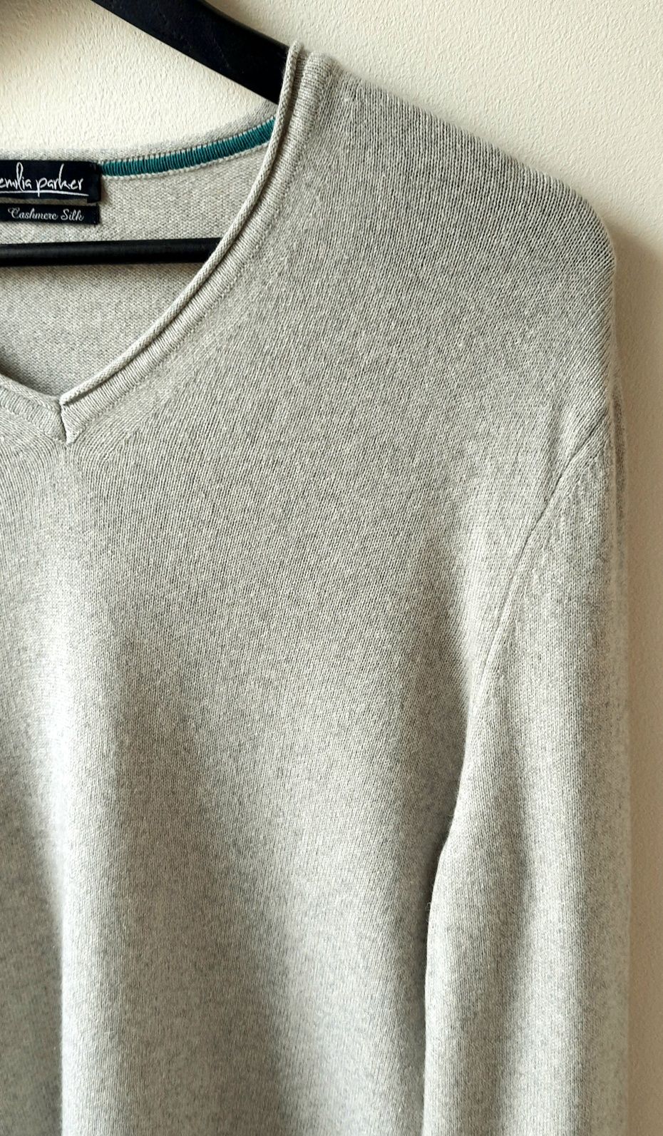 Emilia Parker sweter 44 kaszmir sweter 42 jedwab sweter XL