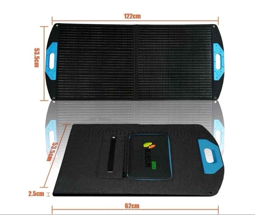 Bluesun, składany panel słoneczny 100 W, 18 V