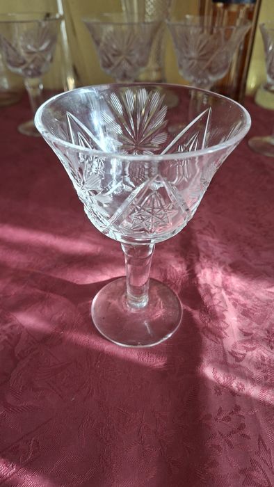 Kryształowe kieliszki do wina PRL