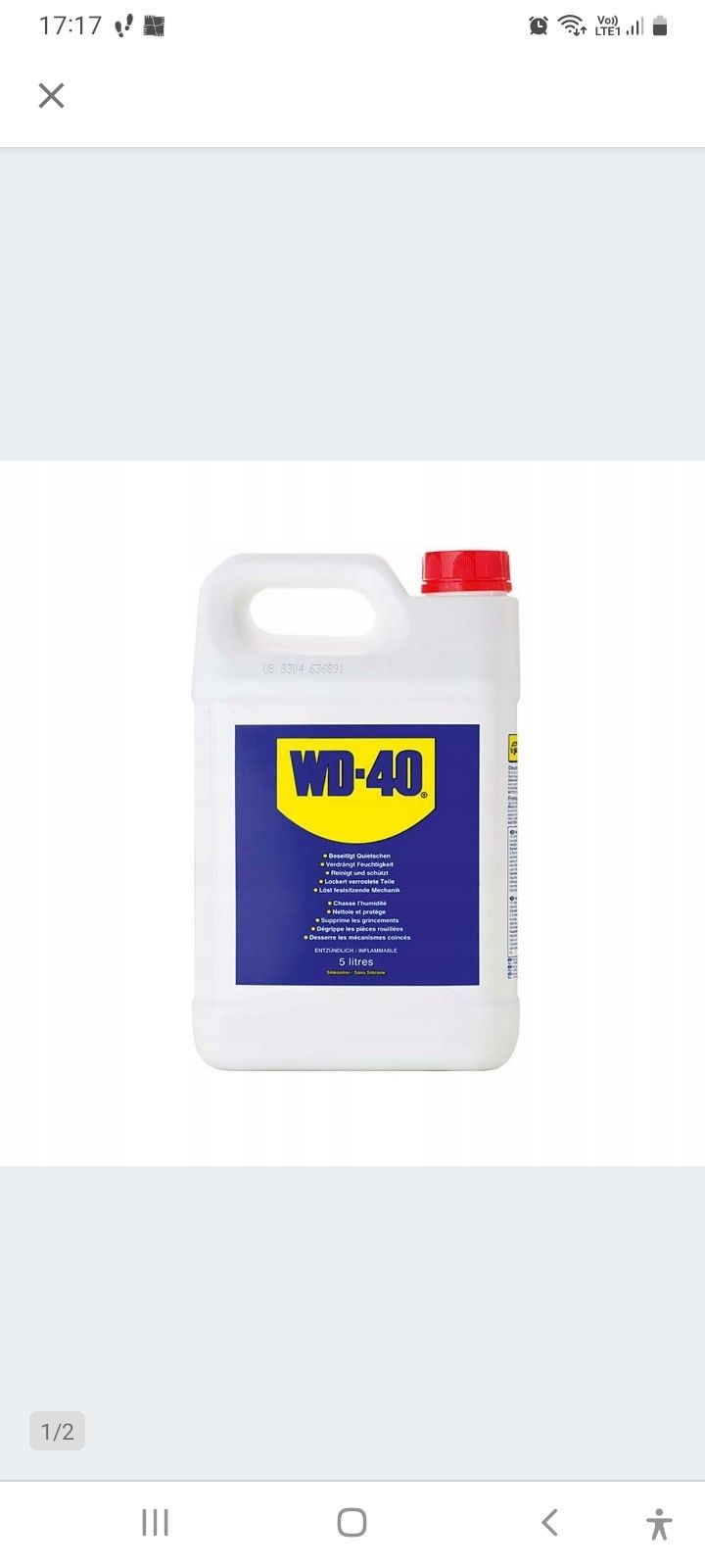 WD 40 odrdzewiacz 5L