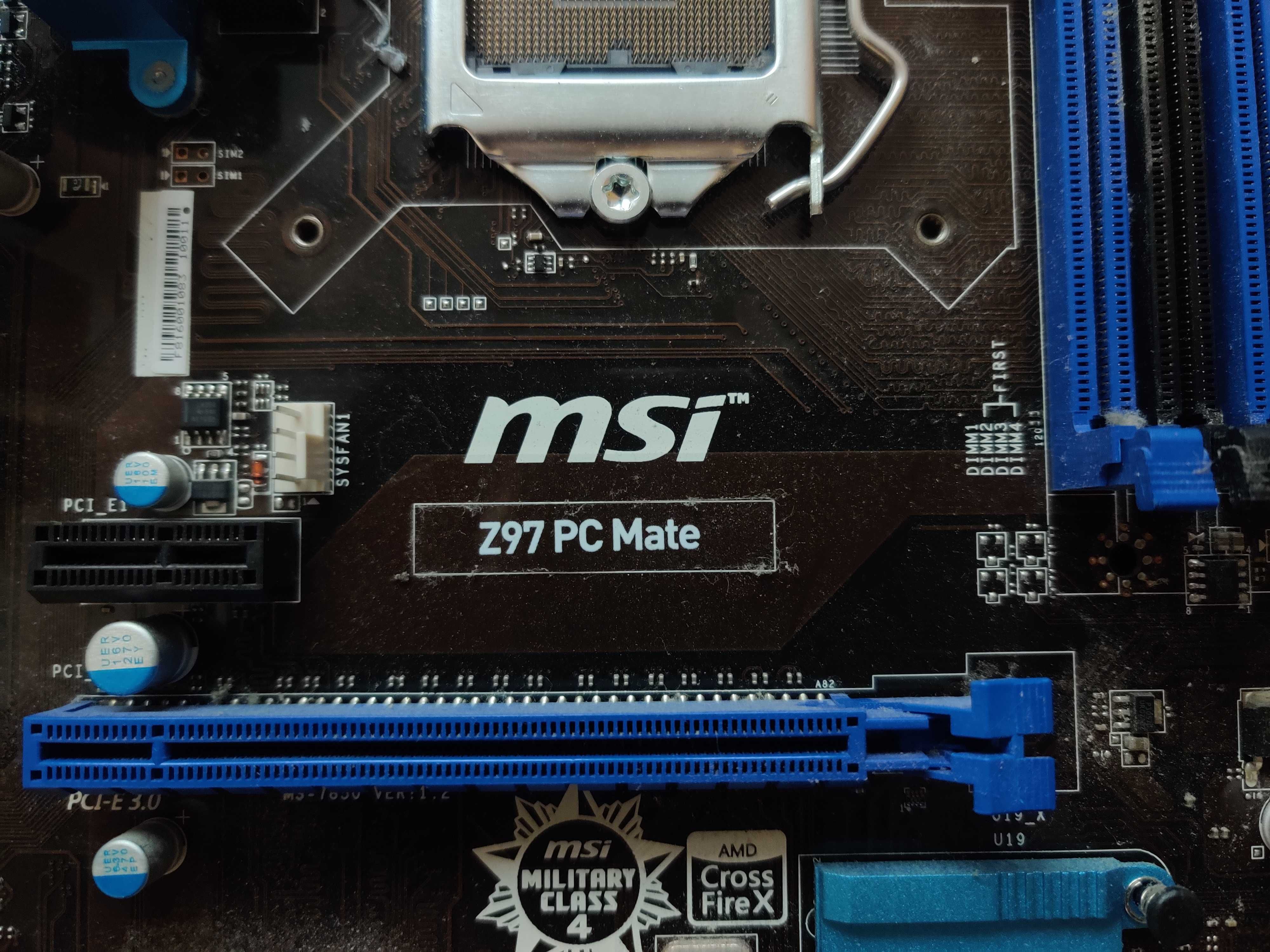 Материнская плата MSI Z97 PC Mate (s1150, Intel Z97, PCI-Ex16)