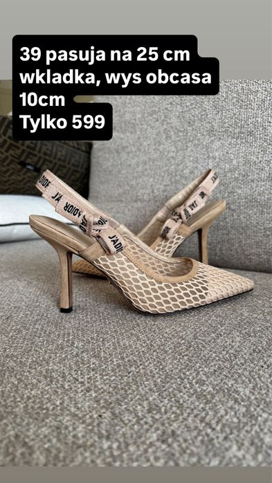 Dior szpilki w bezu 39