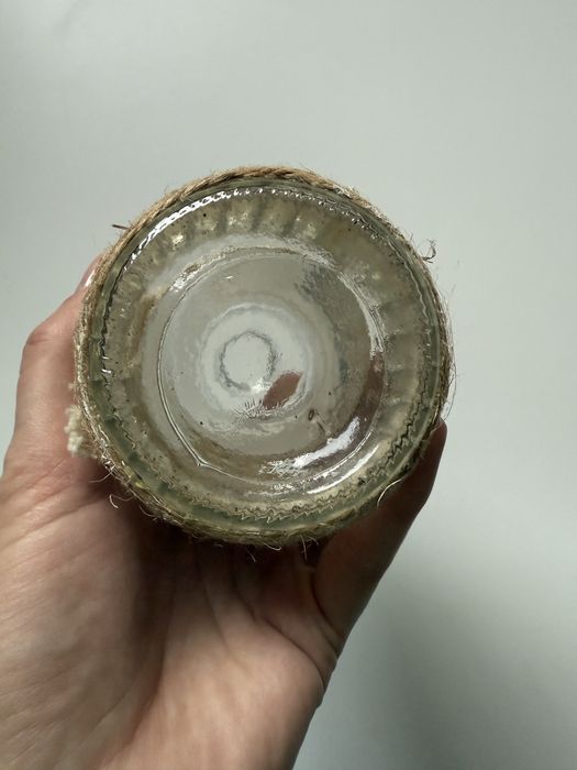 Słoik z dekoracją na żywność herbatę 12.5 x 7.5 retro boho vintage