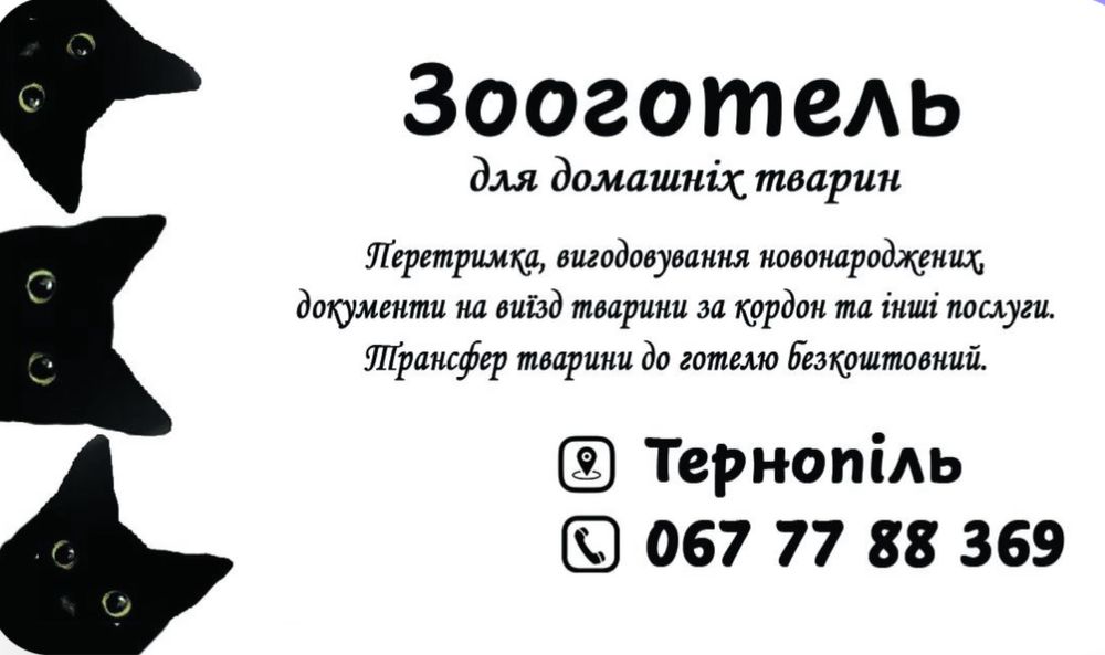 Готель для тварин. Зооготель. Перетримка тварин,птахів, гризунів та ін