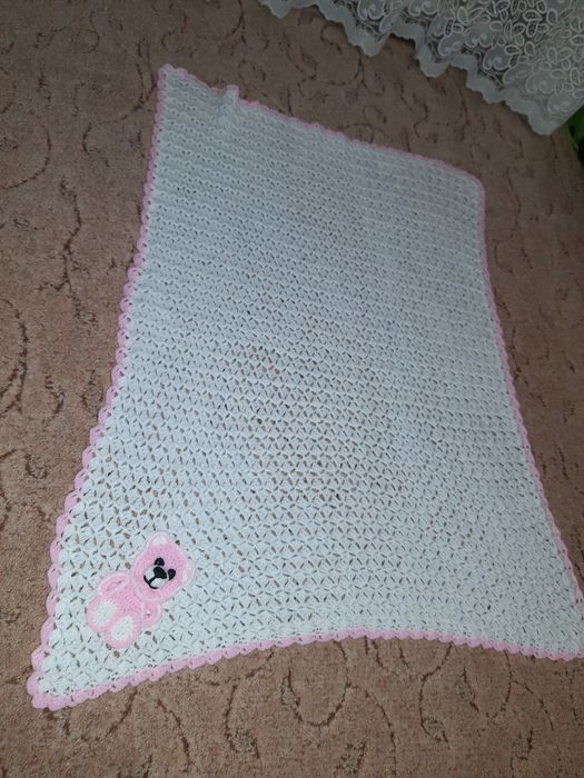 Плед для дівчинки в'язаний