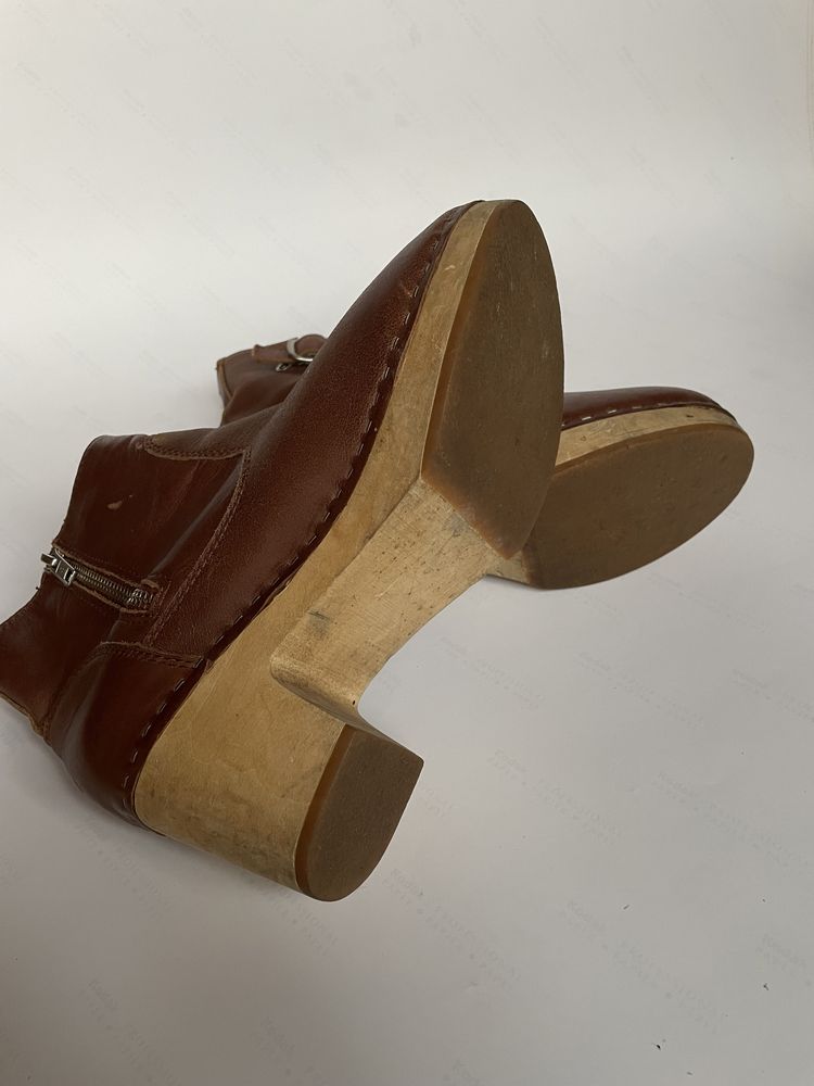 Buty drewniaki skóra n. 37