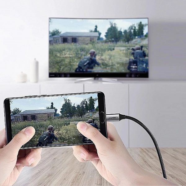 Ugreen kabel przewód Hdmi - Usb Typ C 4k 60 Hz 1,5 m czarno-szary (mm1