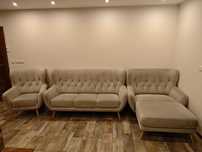 Zestaw Wypoczynkowy KELSO ELEGANTE Sofa 3-Osobowa Fotel Szezlong Szary
