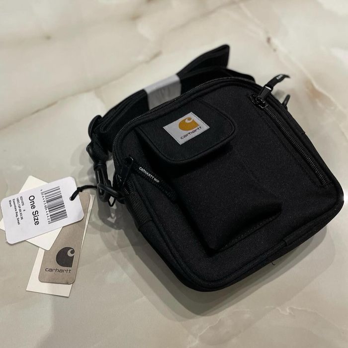 Сумка Carhartt WIP ESSENTIALS BAG чорна сіра оригінал оригинал