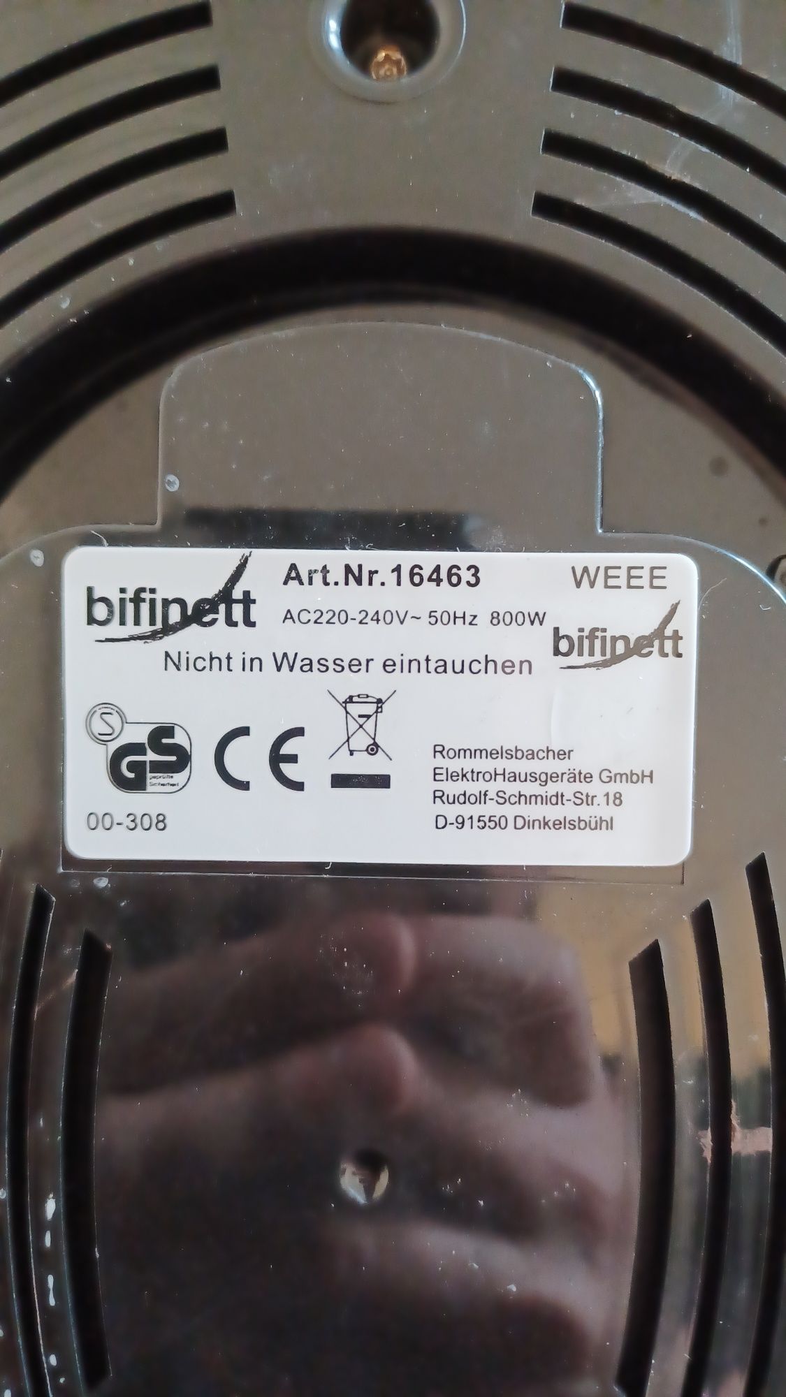 Vaporeira eléctrica da bifinett - em excelente estado
