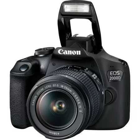 Aparat Canon EOS 2000D obiektyw EF-S 18-55mm IS II torba karta SD 16GB