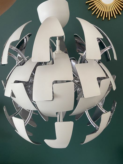 Lampa wisząca biały/srebrny