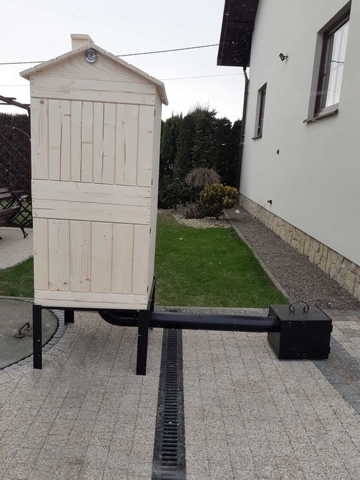 Wędzarnia ogrodowa 60 x 60 cm podwójna drewniana .Duża