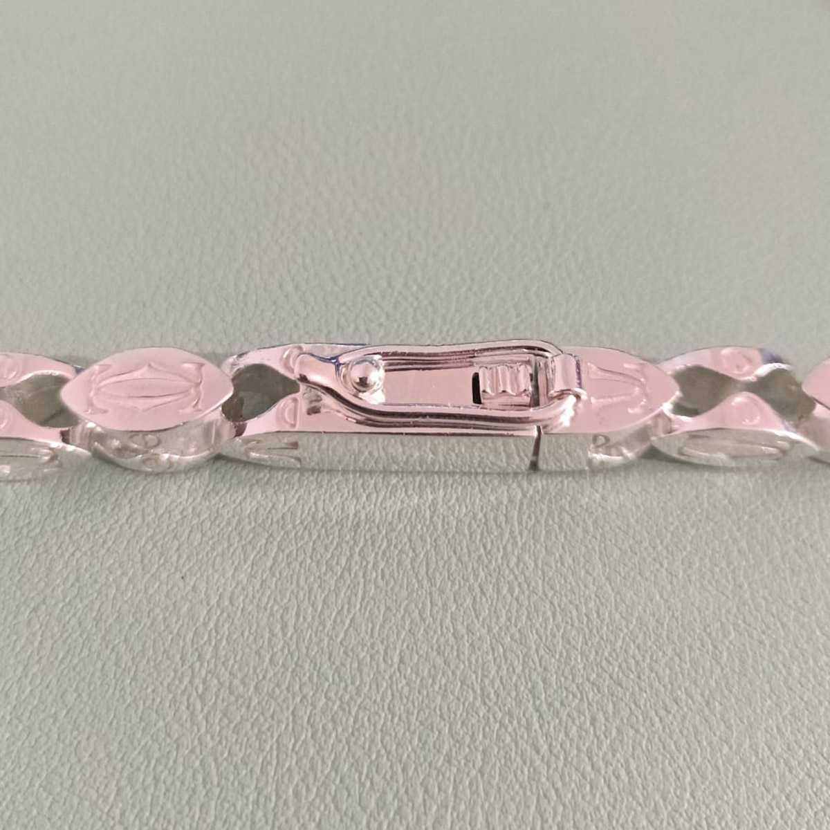 Srebrny łańcuch gruby Cartier 8mm 180g 60cm szuflada łańcuszek srebro