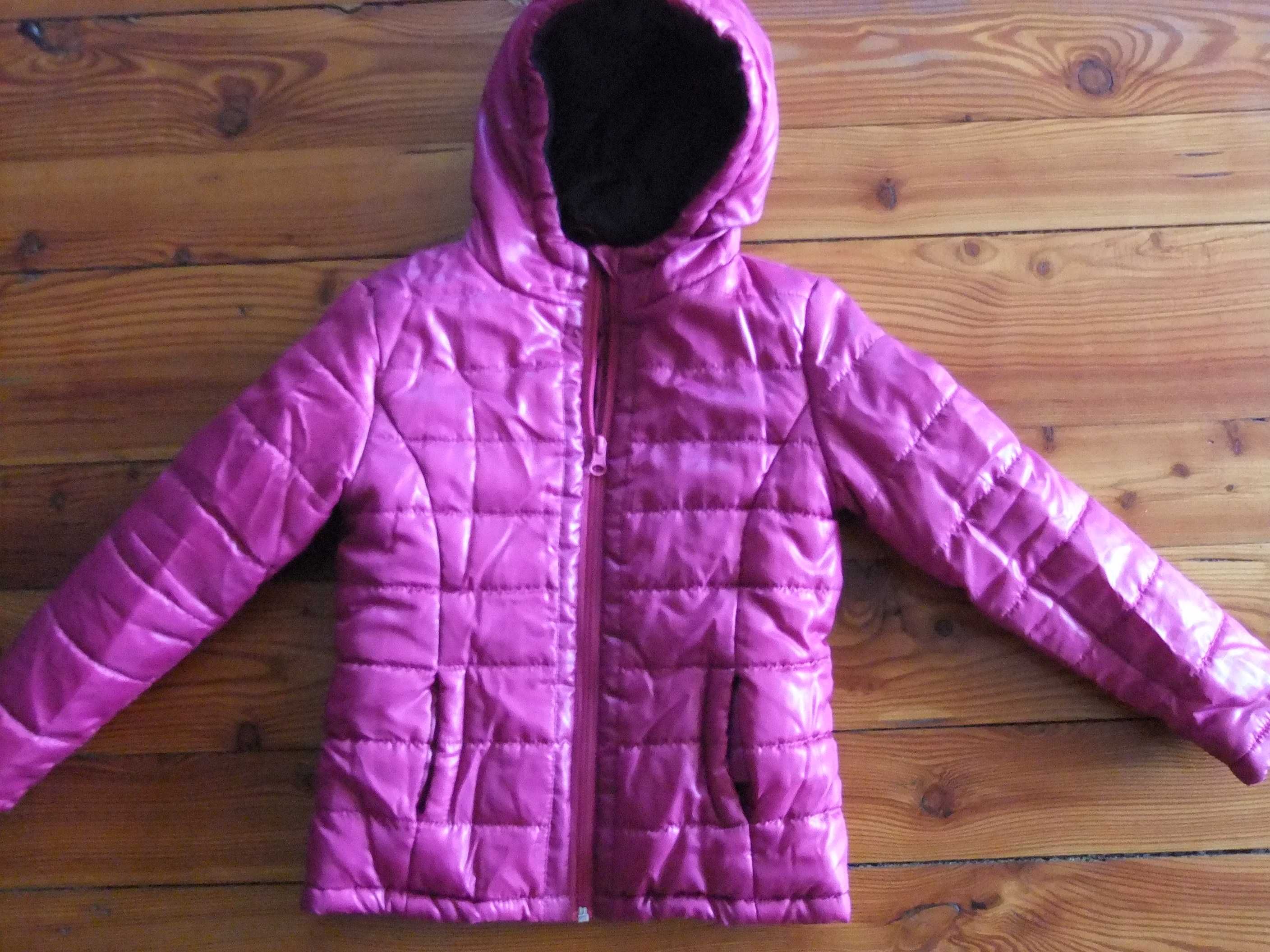 Ciepła kurtka na polarze dla dziewczynki, 5-6 lat