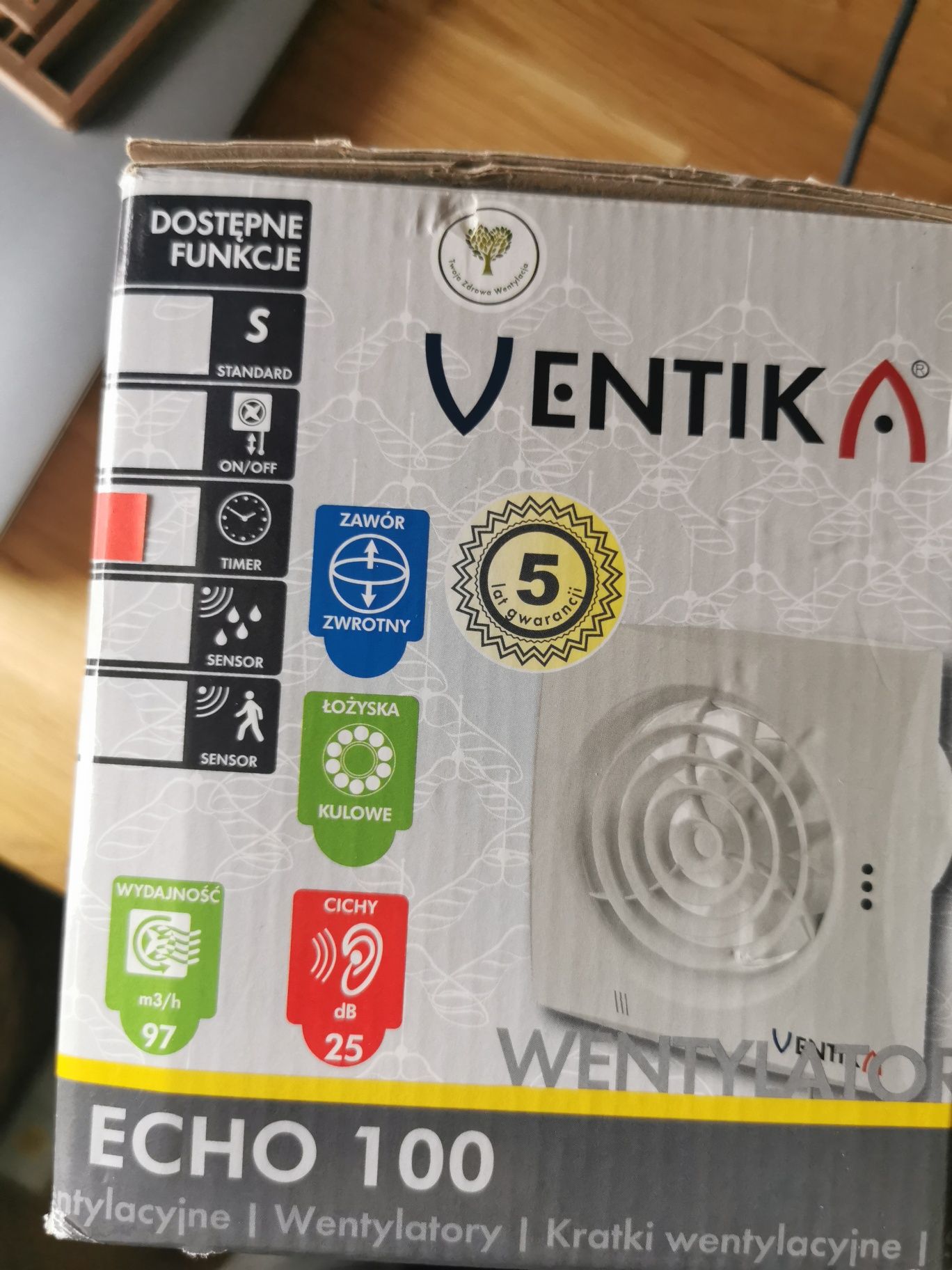 Wentylator Ventika Echo 100 QWC