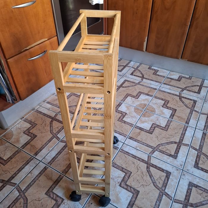 Wózek bambusowy, cargo kuchnia łazienka praktyczny