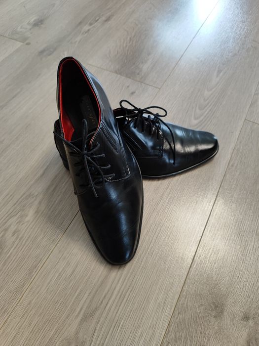 Eleganckie skórzane półbuty męskie rozmiar 39