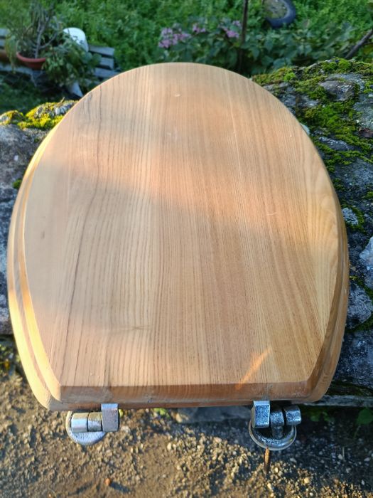 Tampa de sanita de madeira