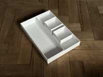 Organizer na biurko do szuflad bialy IKEA pudelka 4 szt