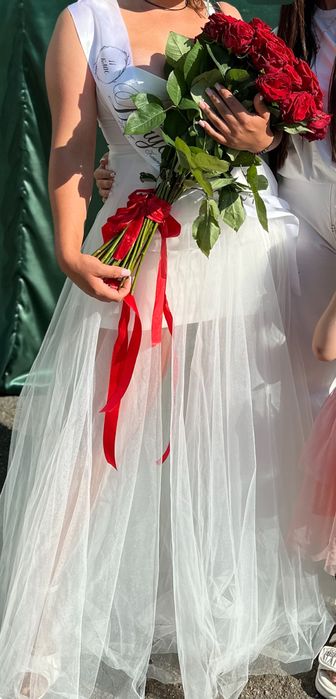 Белое платье на выпуск/ свадьбу