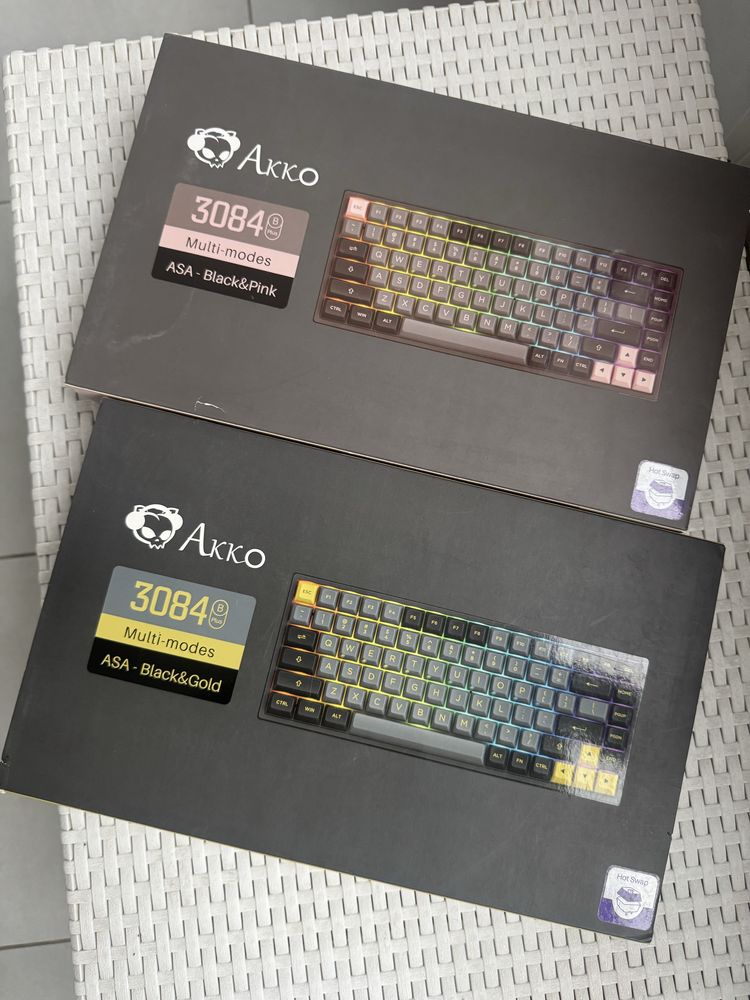 Клавиатура механическая Akko 3084B Plus Gold/Pink 84Key,CS Jelly Pink